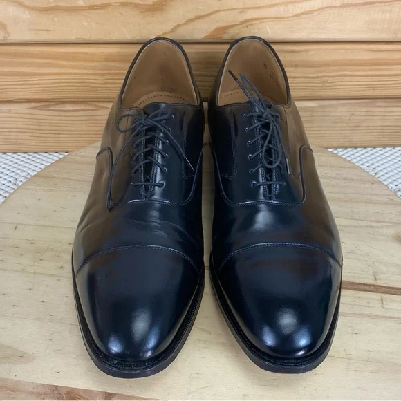 Johnston & Murphy Optima Oxford Shoes Men's 16 US Black Leather 22-2981 Lace-up - Picture 4 of 11